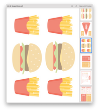 Load image into Gallery viewer, Burger Diner Dramatic Play Printable Kit