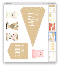 Load image into Gallery viewer, Farm Animal Printable Dramatic Play Kit