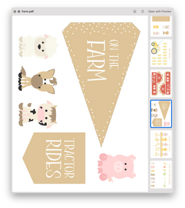 Farm Animal Printable Dramatic Play Kit