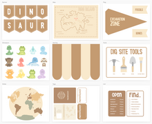 Load image into Gallery viewer, Dinosaur Dig Paleontologist Printable Dramatic Play Kit