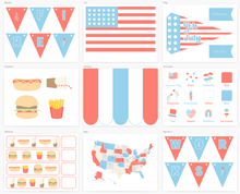 Load image into Gallery viewer, Independence Day 4th of July Printable Dramatic Play Kit