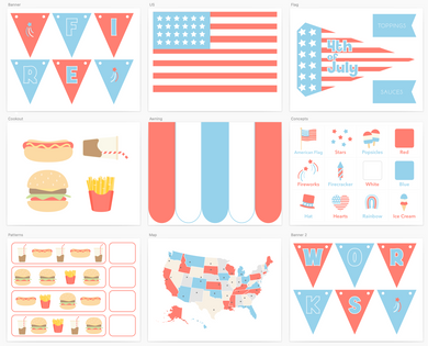 Independence Day 4th of July Printable Dramatic Play Kit