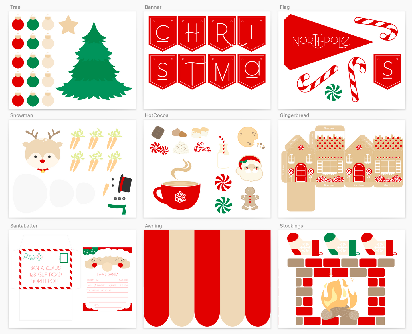 Christmas Printable Dramatic Play Kit