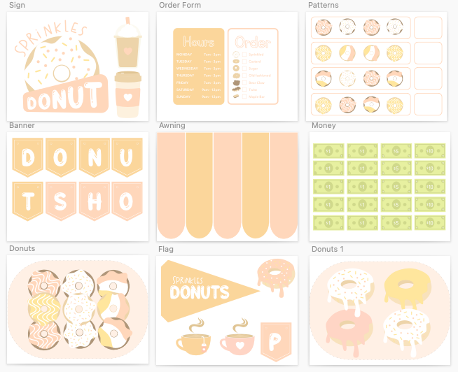 Donut Shop Printable Dramatic Play