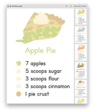 Load image into Gallery viewer, Pie Printable Sensory Recipe Cards