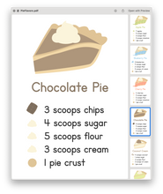 Load image into Gallery viewer, Pie Printable Sensory Recipe Cards