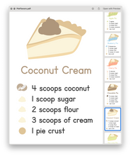 Load image into Gallery viewer, Pie Printable Sensory Recipe Cards