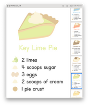 Load image into Gallery viewer, Pie Printable Sensory Recipe Cards