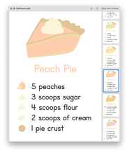 Load image into Gallery viewer, Pie Printable Sensory Recipe Cards