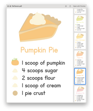 Load image into Gallery viewer, Pie Printable Sensory Recipe Cards