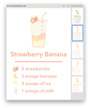 Load image into Gallery viewer, Smoothie Recipe Cards