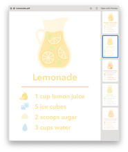 Load image into Gallery viewer, Lemonade Recipe Cards