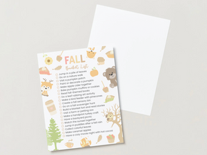 Free Fall Bucket List Printable