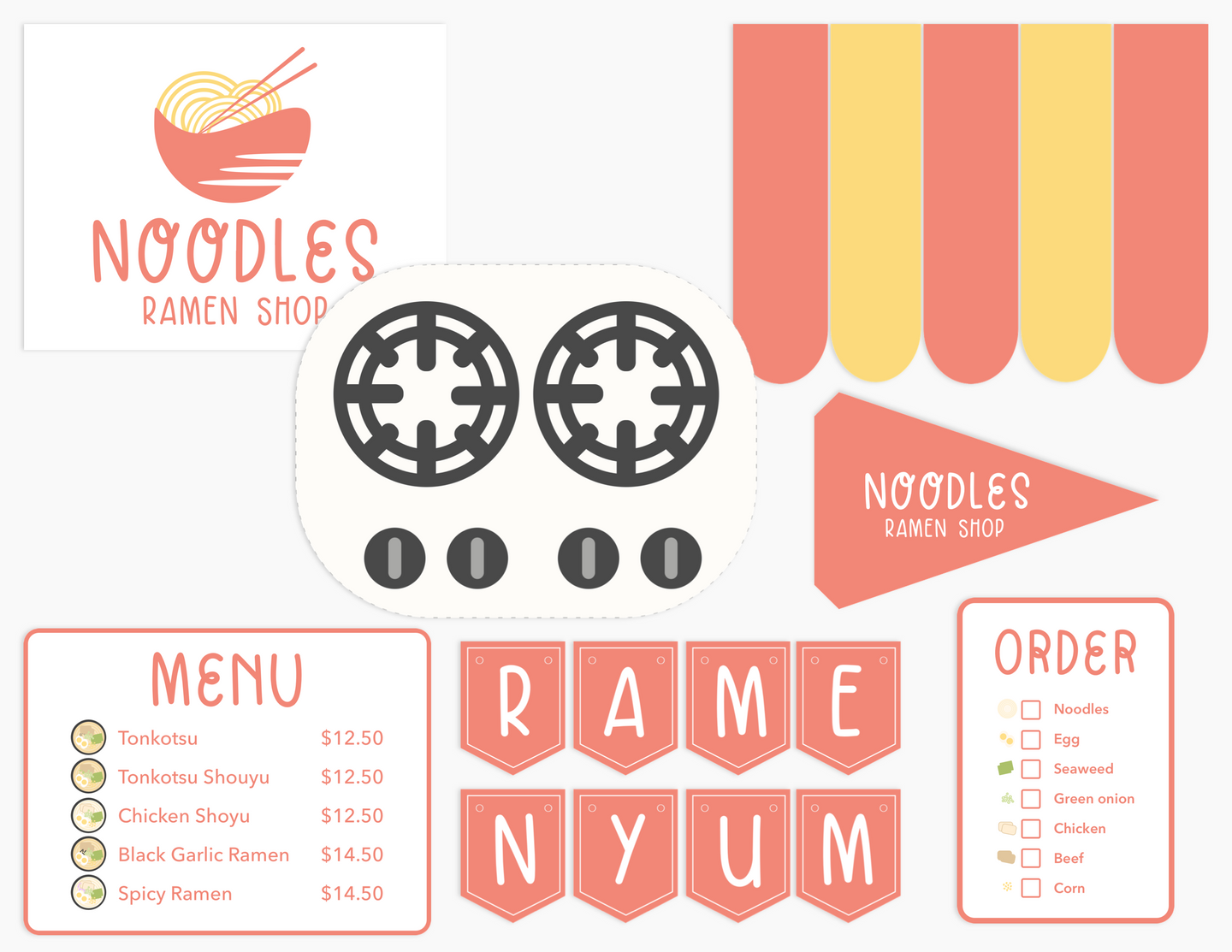 Ramen Noodle Shop Printable Dramatic Play