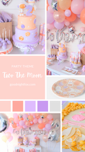Load image into Gallery viewer, Space Two The Moon Girl Birthday Theme