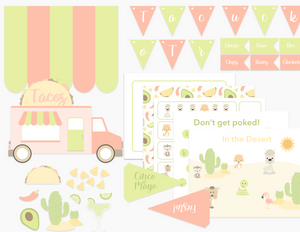 Pink Taco Truck Printable Dramatic Play Kit