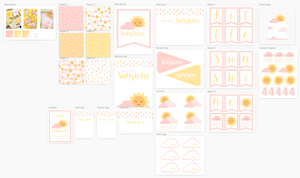 My Little Sunshine Pink & Yellow Birthday Birthday Theme