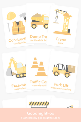 Construction Flashcards Digital Download Printable