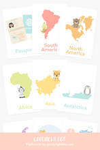 Load image into Gallery viewer, Travel &amp; Continents Flashcards