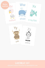 Load image into Gallery viewer, Animal Alphabet Flash Cards