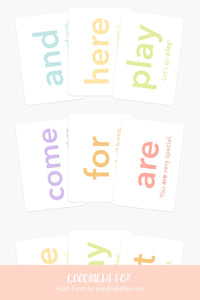 25 Sight Words Flash Cards