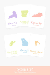 50 States Flash Cards