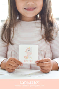 Unicorn and Rainbows Memory Game