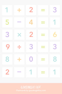 Basic Subtraction Flashcards