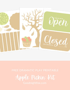 Apple Orchard Dramatic Play Printables